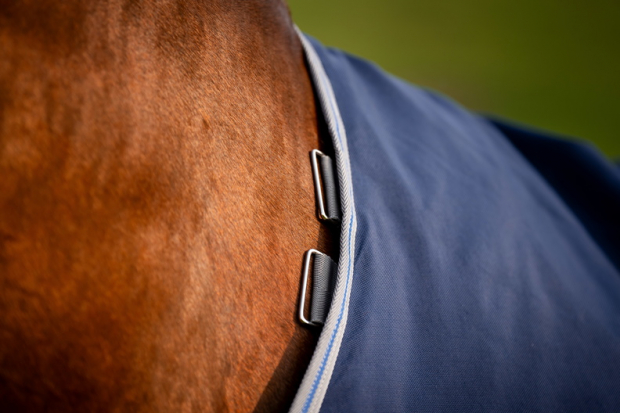 Abverkauf !!! Horseware RHINO Original 0g lite Regendecke Navy/Titanium T-Verschluss