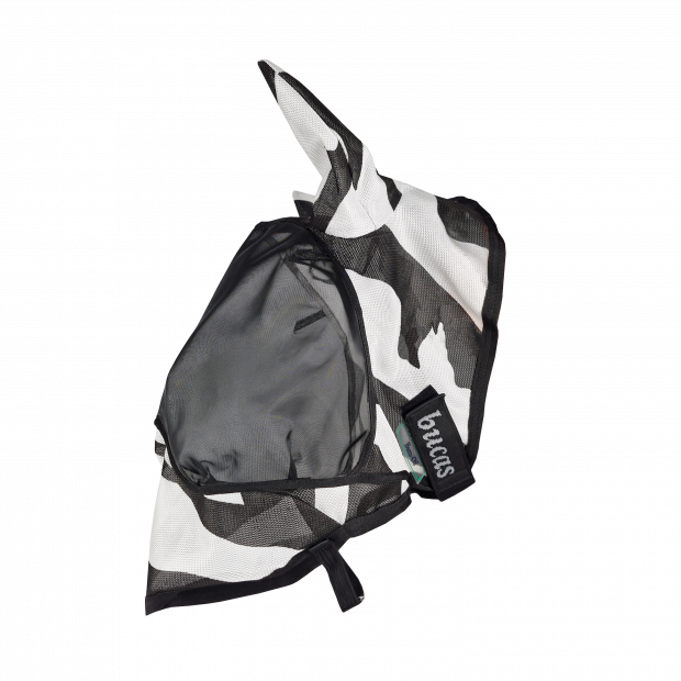 Bucas Buzz-Off Fliegenmaske Deluxe mit Ohren Zebra