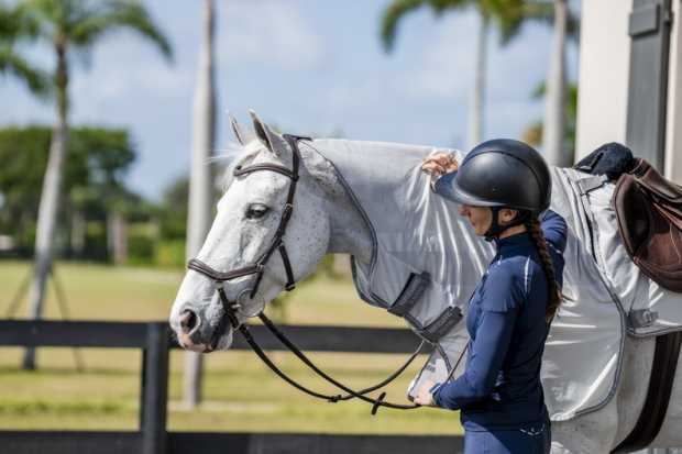 Horseware Amigo Flyrider Fliegenausreitdecke silver/ titan