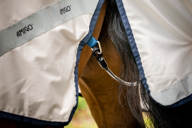 Abverkauf!!! Horseware Amigo Flyrider Fliegenausreitdecke chalk