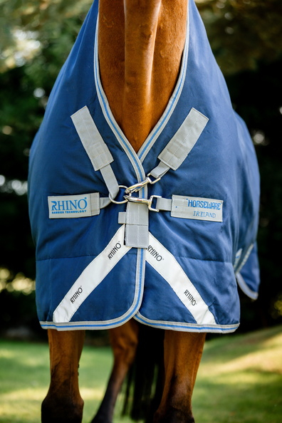 Horseware RHINO WUG 0g lite Regendecke Navy/Titanium Grey
