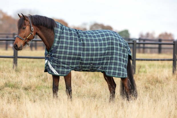 Horseware RHINO WUG 0g lite Regendecke Hunter Check/Navy