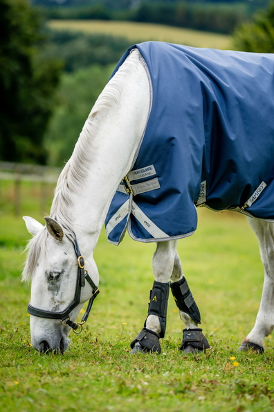 Abverkauf!!! Horseware Amigo ® Bravo 1200D Weidedecke 100g Navy /Titanium T Verschluss