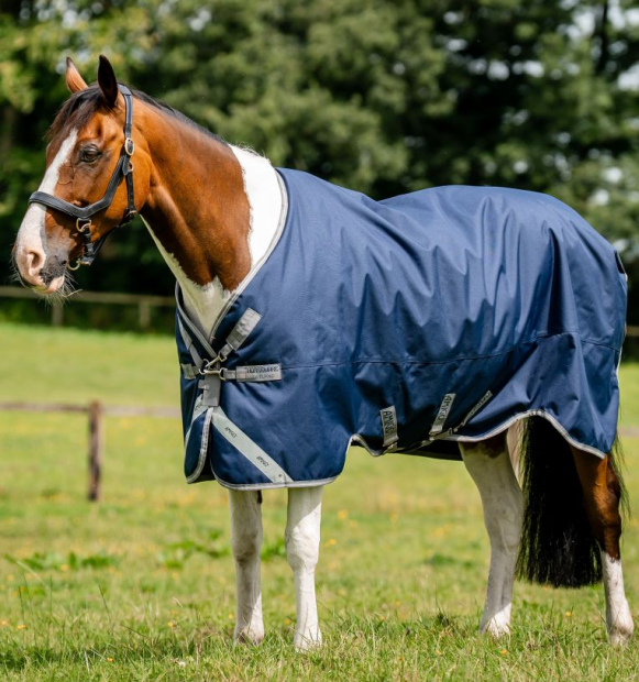 Abverkauf!!! Horseware Amigo ® Bravo 1200D 0g Navy /Titanium V-Verschluss