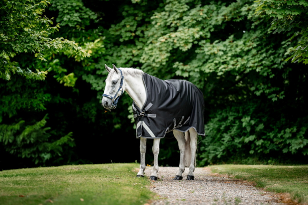 Abverkauf!!! Horseware Rambo WUG 0g lite Black/Thunderstorm Grey & Silver