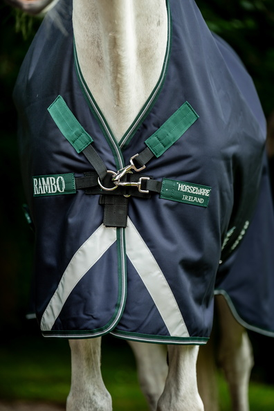 Abverkauf!!! Horseware Rambo WUG lite 0g Navy/Hunter Green & Silver