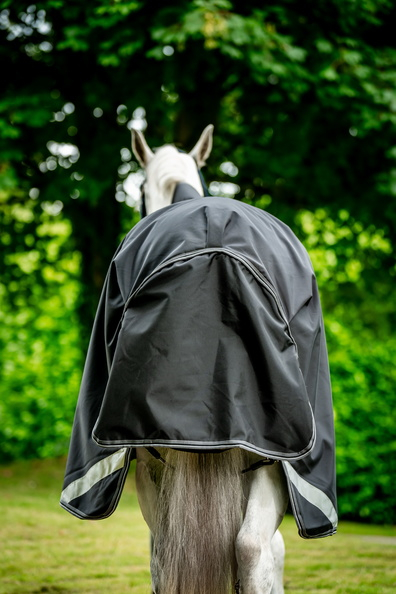 Horseware Rambo WUG medium 1680 D 200g Black/Thunderstorm Grey & Silver