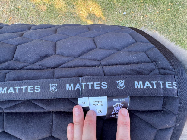 Mattes Eurofit Schabracke Dressur schwarz samt XL vorne Sofort lieferbar!