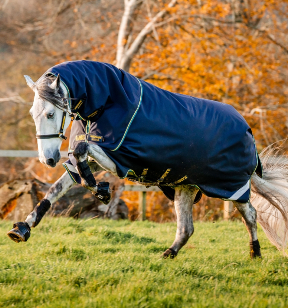 Horseware Rambo Turnout DUO FORCE 2.0 100g Regendecke + 2 Liner Gr. 155 cm