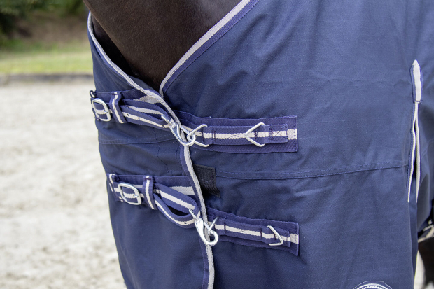 HKM Regendecke Weidedecke blau 600 D Eco Light in Pony Setty Größen
