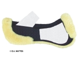 MATTES Sattelkissen + Correction System, mit Lammfellrand vorne/ hinten schwarz/natur