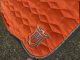 Mattes Eurofit Schabracke Dressur L Lammfell Glanz Steppstoff orange