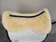 Mattes Schabracke Dressur L Lammfell vorn samt York Yellow gelb