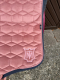 Mattes Schabracke Dressur samt Misty rose rosa Eurofit Gr. L vorne Sofort lieferbar!