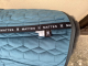 Mattes Schabracke Dressur blau hellblau blue moon Gr. L vorne Sofort lieferbar!