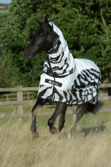 Bucas Buzz-Off Rain & Neck Fliegendecke Regendecke zebra