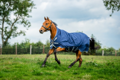 Horseware RHINO WUG 0g lite Regendecke Navy/Titanium Grey