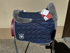 Mattes Eurofit Schabracke Dressur EWWA L Lammfell Glanz Steppstoff navy sofort!