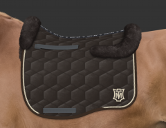 Mattes Schabracke Dressur Erofit L Lammfell Samt braun vorne und hinten Sofort lieferbar!