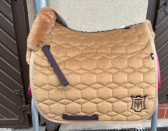 Mattes Schabracke Dressur sand samt Gr. L vorne Sofort lieferbar!