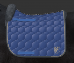 Mattes Schabracke Dressur L Lammfell Steppstoff Glanz royalblau Sofort lieferbar!